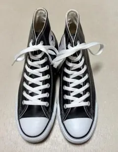 コンバース　オールスター　レザー　HI　ブラック　26cm　新品