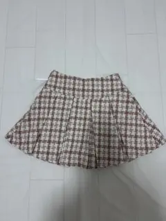チェック柄プリーツスカート Mサイズ ピンク