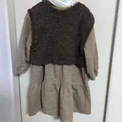 SERAPH 長袖ドッキングワンピース 100