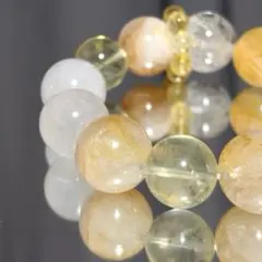 シトリン黄水晶×水晶　多宝　ブレスレット