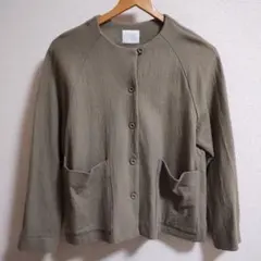 ✽3連休に向けての大特価✽ Yuni ウールノーカラージャケット オリーブ