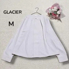 【グラシア】 しまむら　フロントピンタック　上品　レーヨンブラウス　ベージュ　Mのサムネイル
