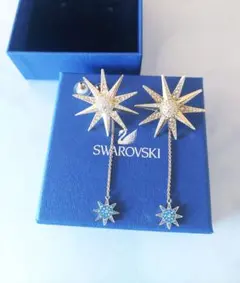 ほぼ新品 SWAROVSKI LUCKY GODDESS ピアス スワロフスキー