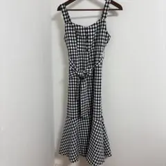 チェック柄キャミワンピース