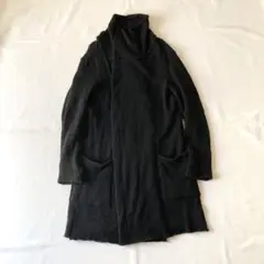 希少・美品■bajra バジュラ ロングカーディガン　ブラック 和紙　軽量 bajra bajra(バジュラ) ロングデザインカーディガン レディース