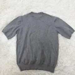 マーベラスバイピエロ　ニット　半袖　グレー【M】シンプル　薄手