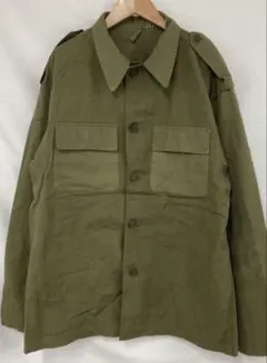 70sデンマーク軍ユーロ古着ミリタリー カーキビンテージコットンカバーオールのサムネイル