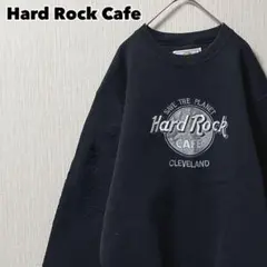 90s USA製 Hard Rock Cafe スウェット トレーナー 黒 Lのサムネイル