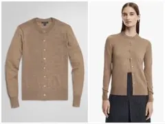 美品 BROOKS BROTHERS メリノウール クルーネックカーディガン