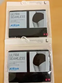 新品 UNIQLO エアリズムウルトラシームレスショーツ 2枚セット　L　黒