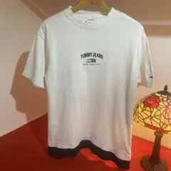 TOMMY JEANS ロゴ刺繍 Tシャツ ホワイト　サイズS