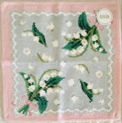 ピュールミュゲ　ペールピンク　ハンカチ　フェイラー　ギフト　スズラン