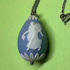 WEDGWOOD　ウェッジウッド　ジャスパー　女性のカメオ　エッグ型ネックレス