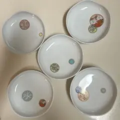 深川製磁　寿赤絵　5枚セットのサムネイル
