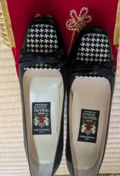 MIHAMA パンプス ブラック 千鳥格子 23cmのサムネイル