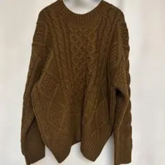 たなみねさん専用　SENSE OF PLACE ケーブル編みニット　茶