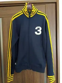 adidas トラックジャケット M ネイビー/イエロー