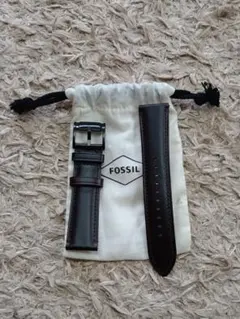 FOSSIL 本革 時計バンド 22mm ダークブラウン