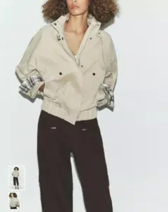 ZARA オーバーサイズハイネックボンバージャケット 春アウター ザラ