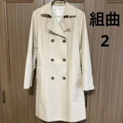 組曲　トレンチコート　ベージュ　サイズ2
