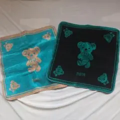 クマのイラスト ハンカチ 2枚セット