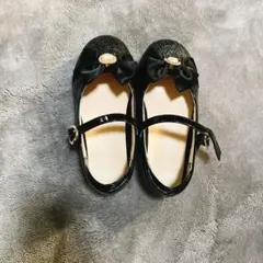 リボン付きブラックフォーマルシューズ 20cm