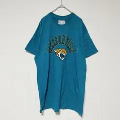 エヌエフエル NFL Ｔシャツ クルーネック半袖ロゴ Ｍ 青緑 綿 スポーツ観戦のサムネイル