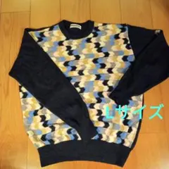 【ブラックアンドホワイトBlack & White】日本製メンズセーターLサイズ