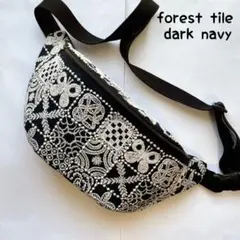 ハンドメイド がま口バッグ  forest tile ダークネイビー mina 2025年最新】forest tile ミナペルホネンの人気アイテム - メルカリ