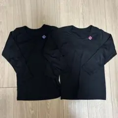 しまむら　MY SWEET 長袖肌着 2枚セット ブラック