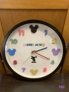 ミッキーマウス 掛時計 カラフル