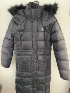 adidas ブラックダウンロングジャケット S ベンチコート　お得！