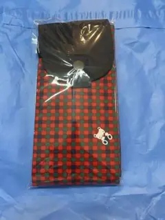 ファミリア familiar シュパット M エコバッグ 赤系チェック