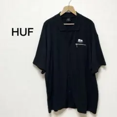 HUF LINKED KNIT SWEATER 半袖ニットポロ XL 黒のサムネイル