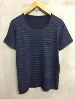 ジョセフオム 美品 清涼 麻混ぜ スモールポケット付き ボーダー Tシャツのサムネイル