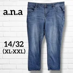 【希少サイズ】a.n.a 大きいサイズ ストレッチスキニーデニム14/32