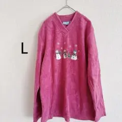 Croft & Barrow SPORT【L】ピンク フリース トップス