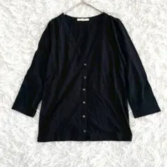 Spick&Span スピック＆スパン カーディガン ブラック 綿100% 春のサムネイル