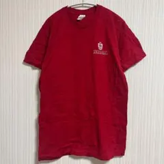 タルテックス ロゴプリント Ｔシャツ クルーネック半袖 M 赤 綿 アメカジ