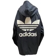 当時物 adidas デサント製 ナイロン フード付ジャケット