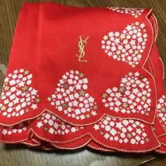 YSL ハートと星のデザイン ハンカチ