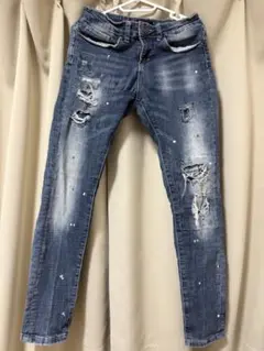 v-men ダメージ加工デニムパンツ