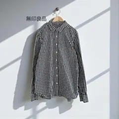 ✽無印良品 シャツ【L】ギンガムチェック　綿100% コットンa103