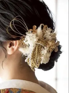 和装髪飾りセット 花とリボン