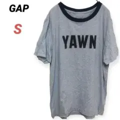 GAP ギャップ　Tシャツ　半袖　ロゴプリント　バイカラー　ブルー　ネイビー　紺