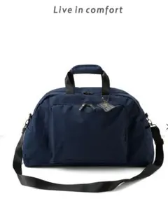 リブイン 撥水 3WAYボストンバッグ〔ネイビー〕旅行 帰省 出張 合宿 学校