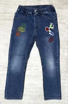 INSECT COLLECTION デニムパンツ 昆虫刺繍 100〜110