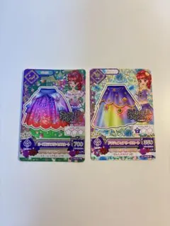 아이카츠 카드 상그리아 로사 홍림 주리 프리미엄 레어 스커트 2장 세트