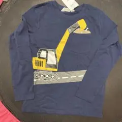 新品 H&M ショベルカープリント 長袖カットソー 120/130