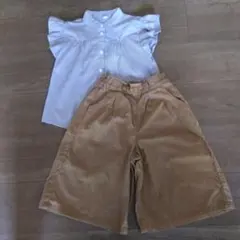 美品❢　女児　120ブラウス　＋　130キュロットパンツ　セット売り